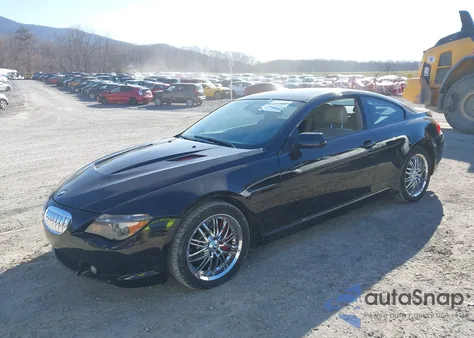 2004 BMW 645Ci из США, поврежденный, VIN WBAEH73404B189617